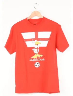 Red English Duck Printed T-shirt - M