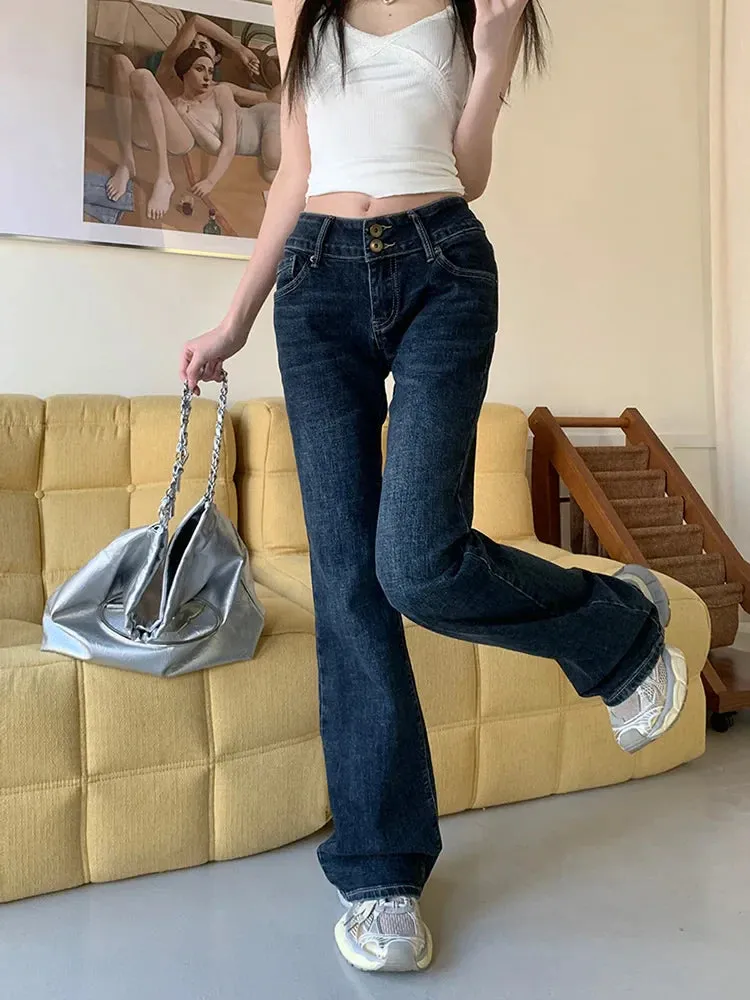 Retro Low Waist Flare Bell-bottoms Jeans