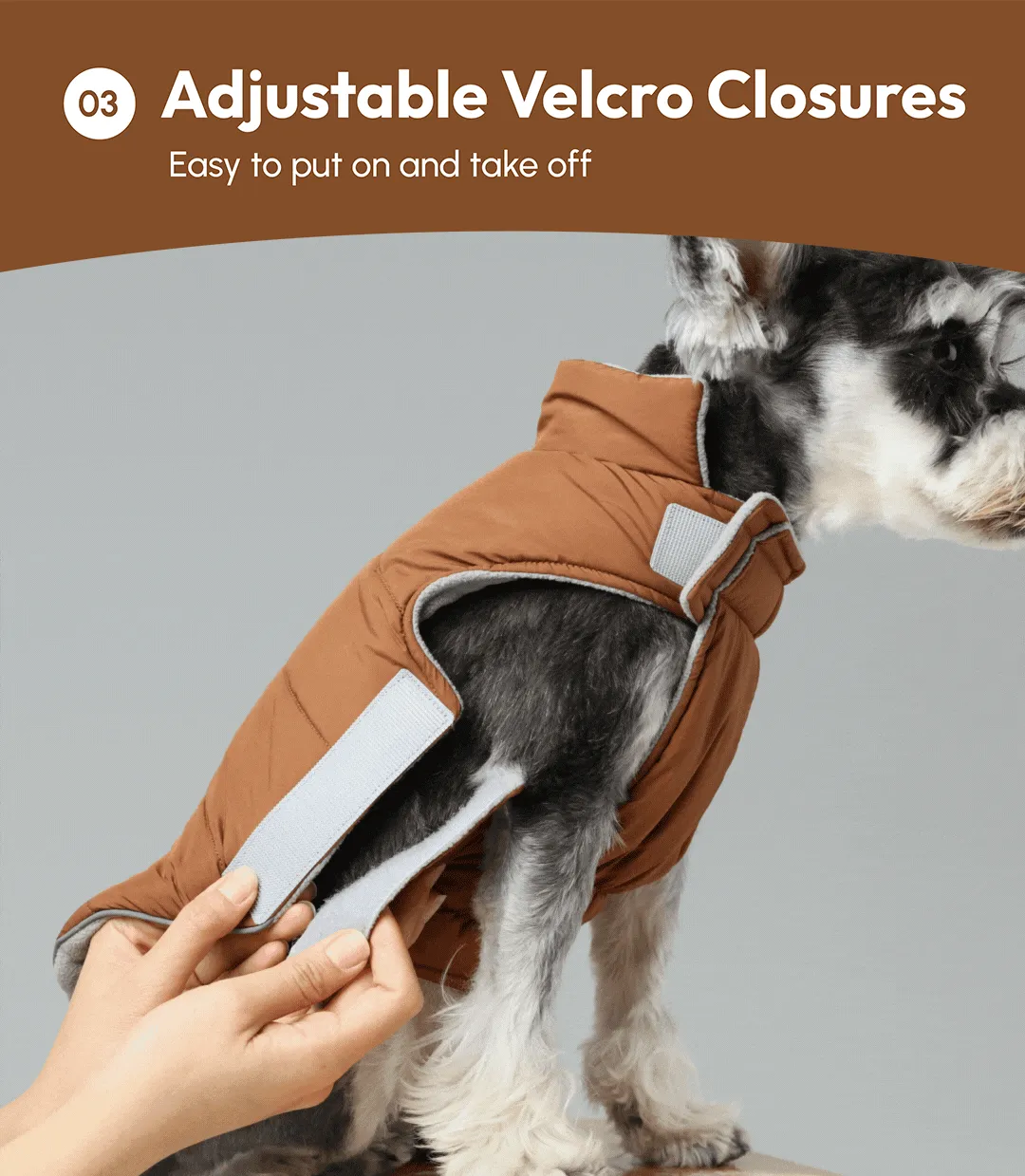 Reversible Dog Vest Jacket - Orange Grey