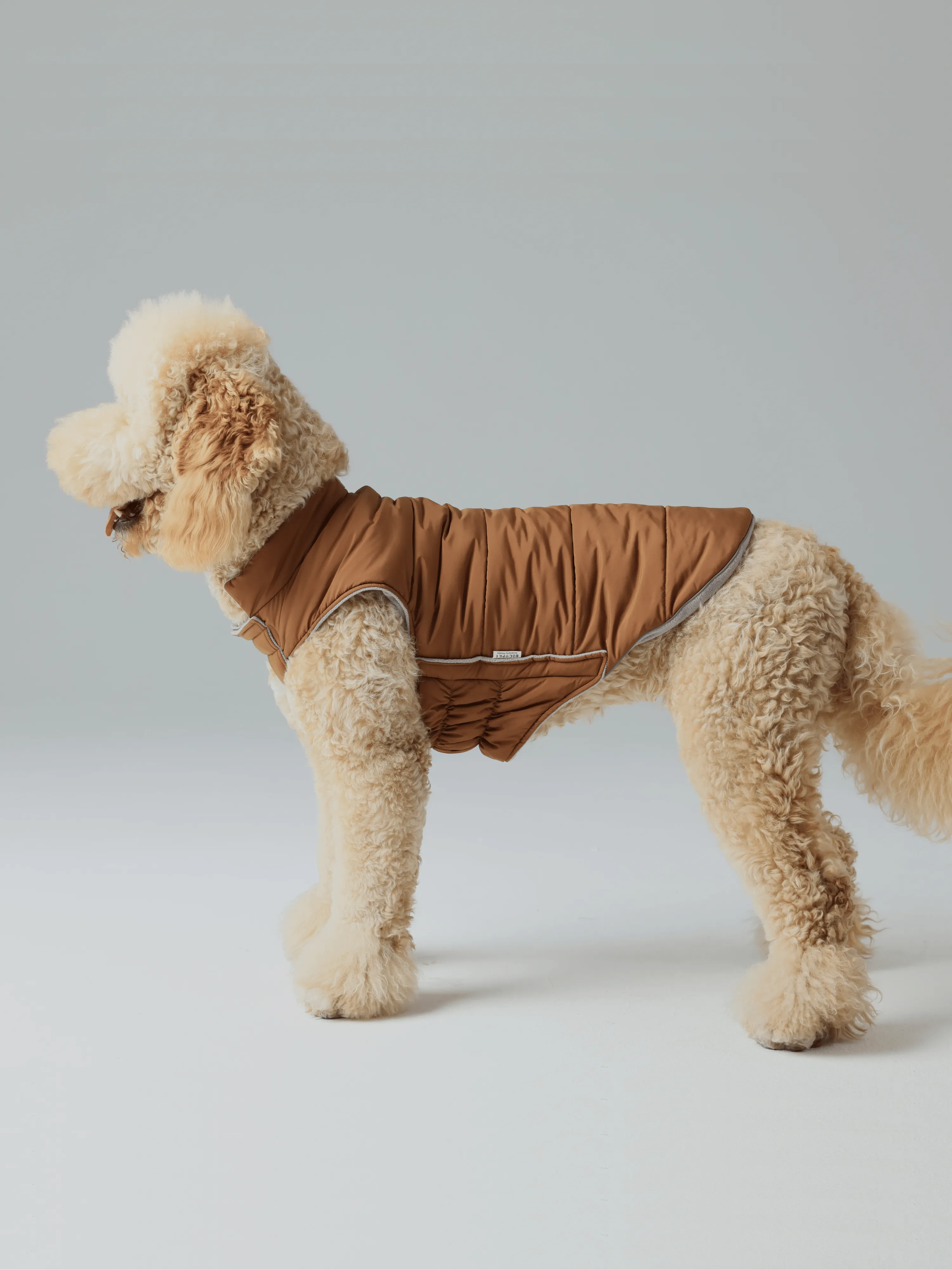 Reversible Dog Vest Jacket - Orange Grey