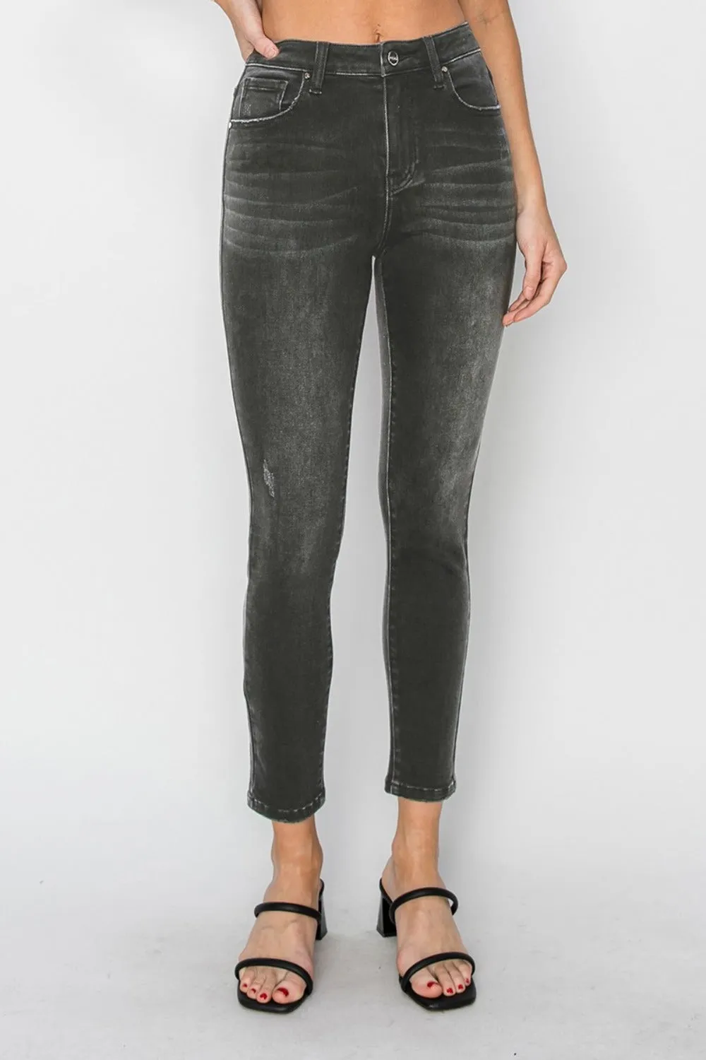 RISEN Full Size High Rise Ankle Skinny Jeans