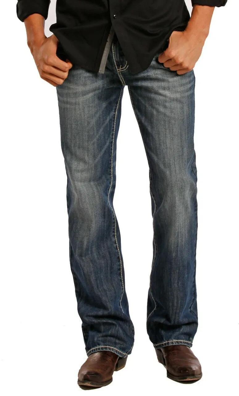 Rock Roll Cowboy Relaxed Fit Straight Bootcut Jeans Style M0S8553