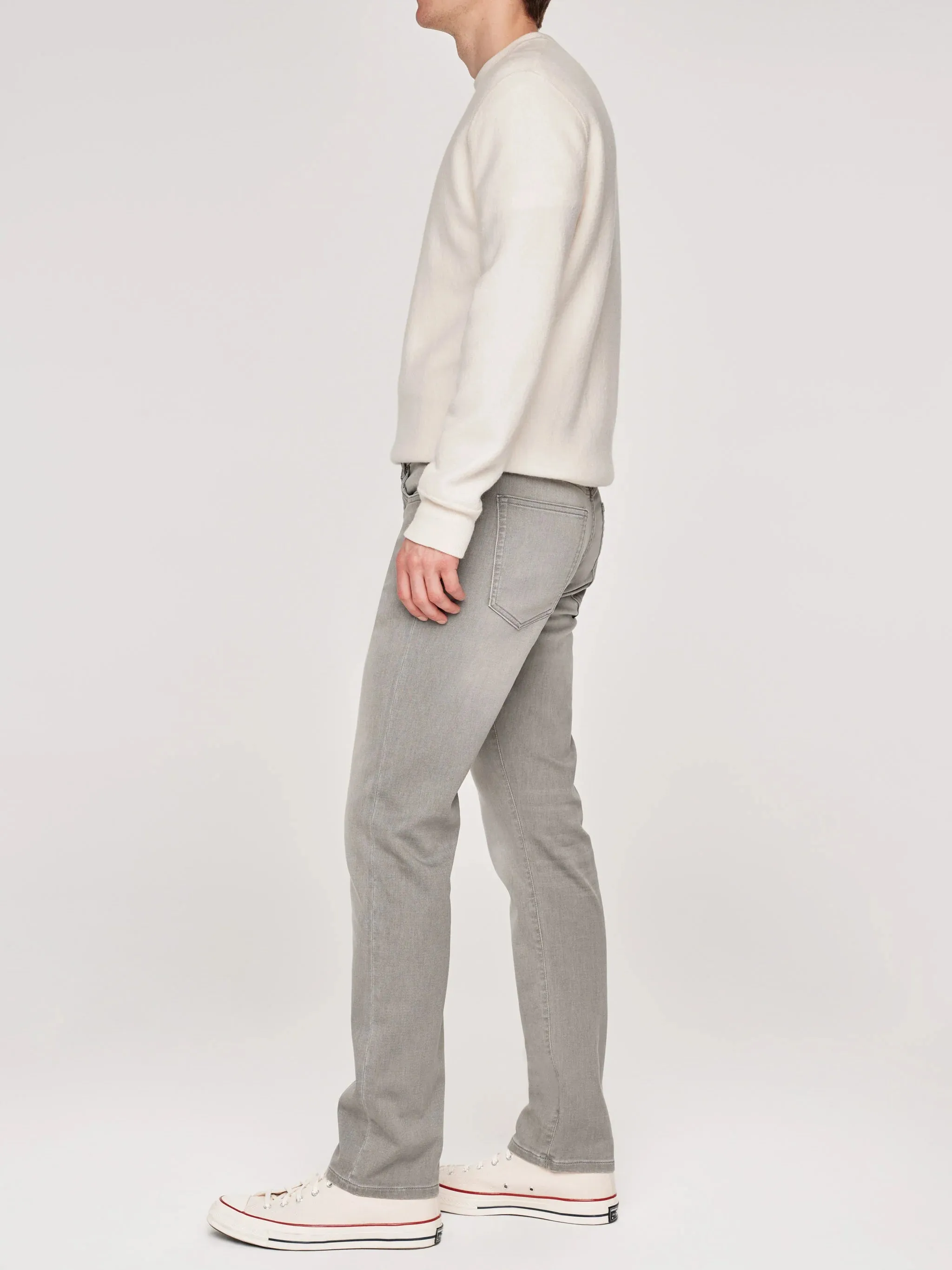 Russell Slim Straight Jeans in Washed Grey Knit by DL1961