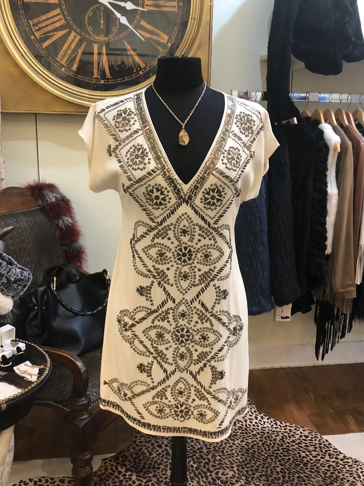 Silk Grommet Dress by Hale Bob