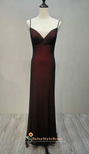 Simple Spaghetti Straps Red and Black Party Dress