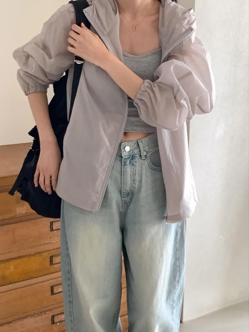 Simple thin loose jacket