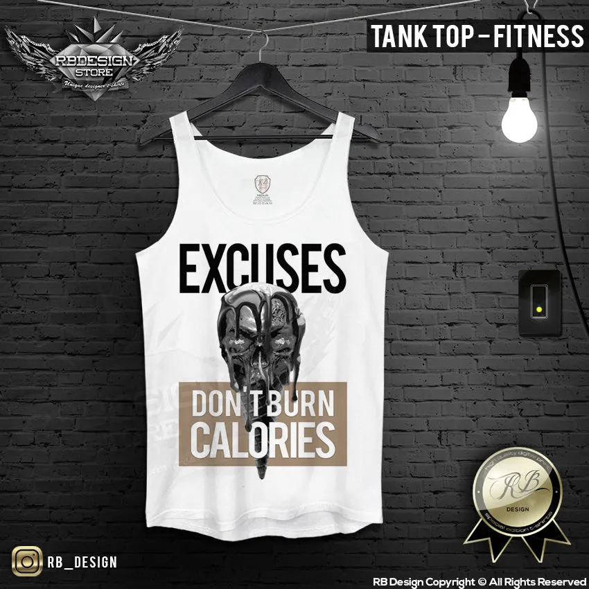 Skull Ice Cream Men's T-shirt Fitness Training Tank Top MD578 Gold