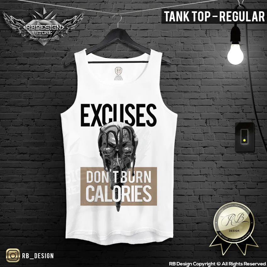 Skull Ice Cream Men's T-shirt Fitness Training Tank Top MD578 Gold