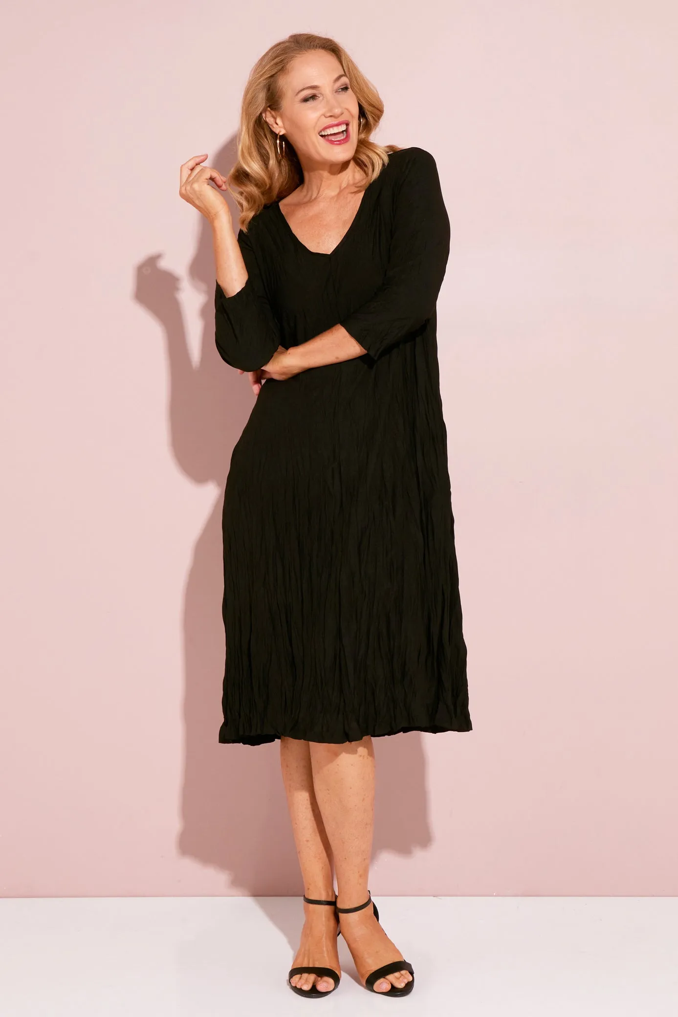 Sleeved Stella Dress - Black