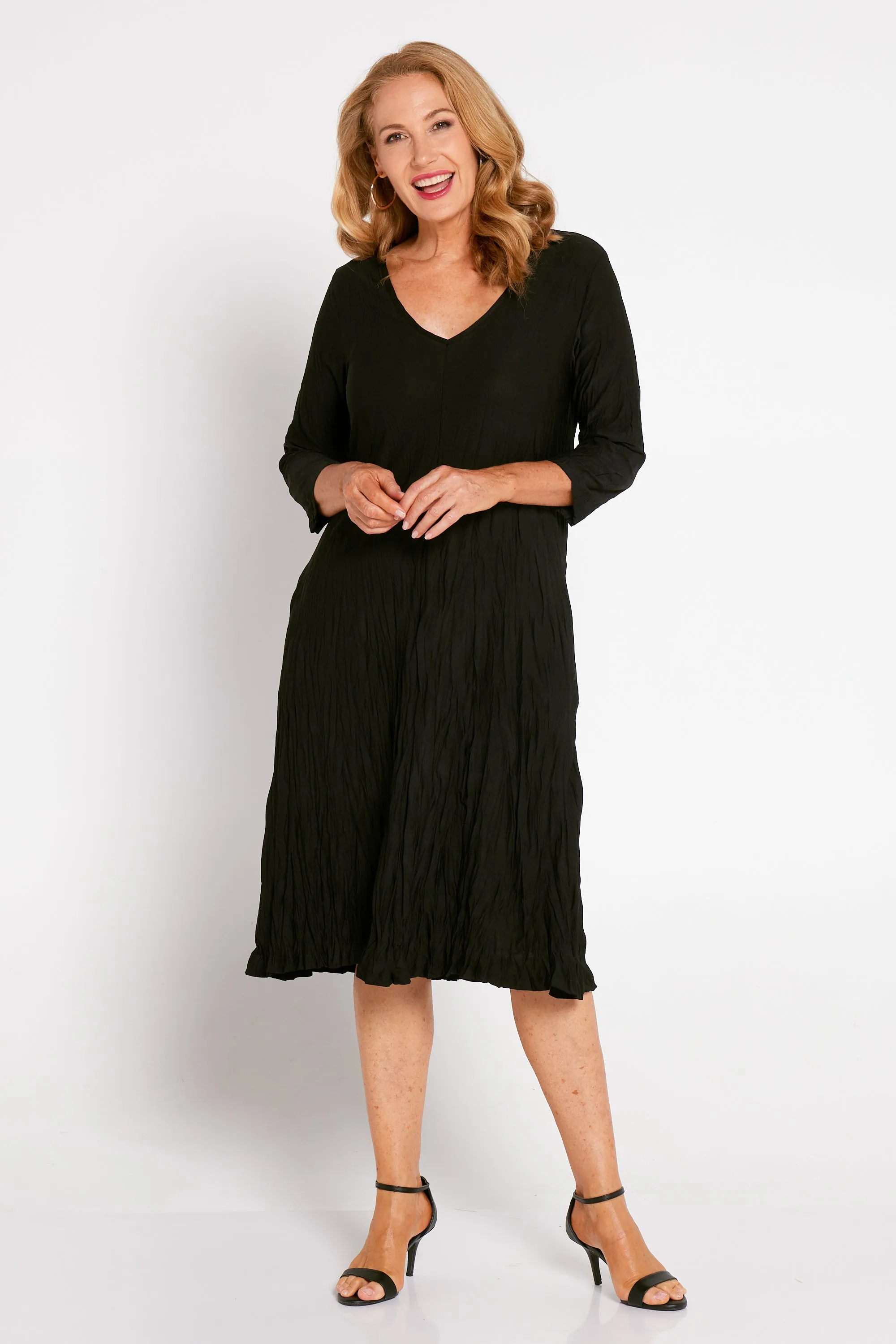 Sleeved Stella Dress - Black