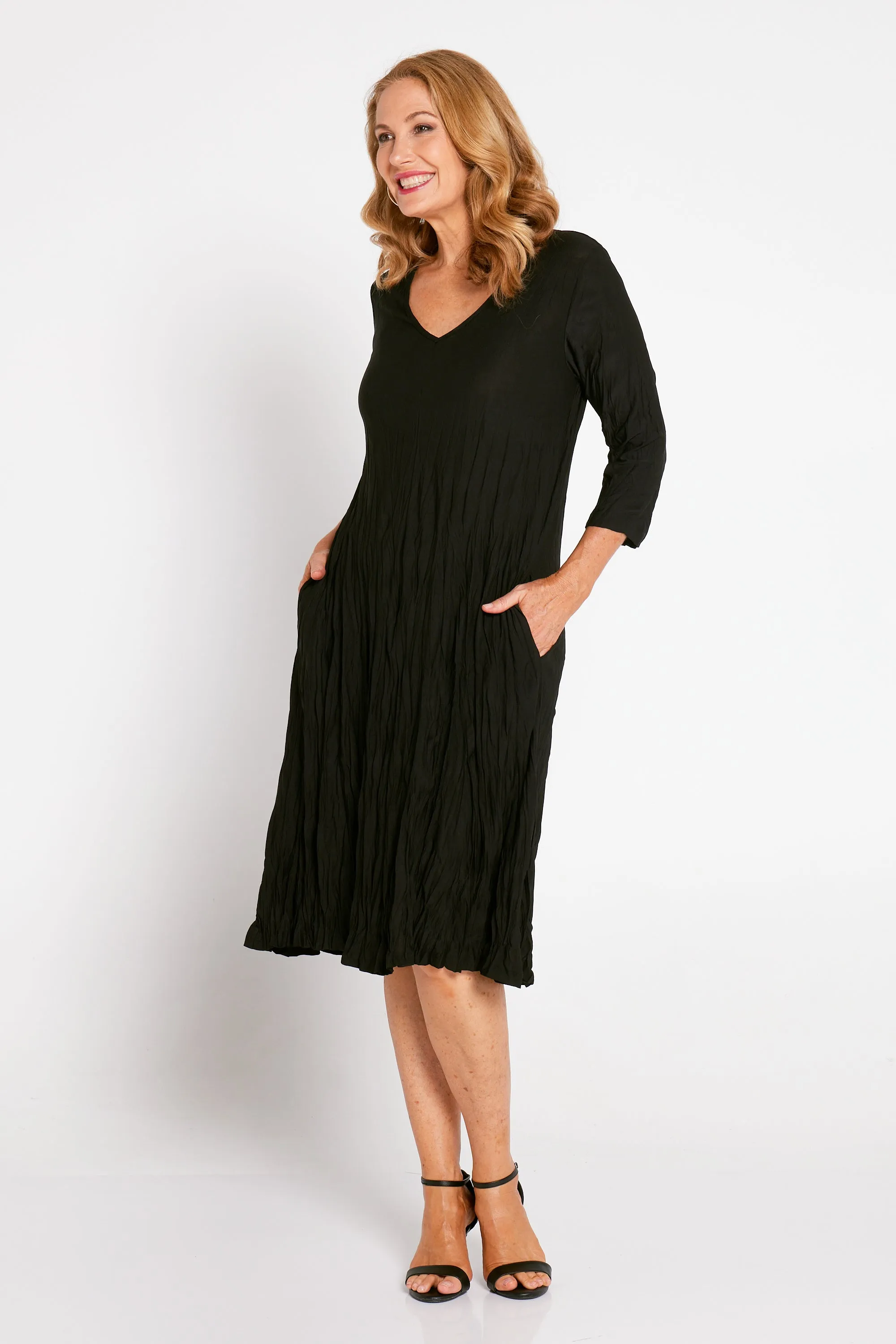 Sleeved Stella Dress - Black