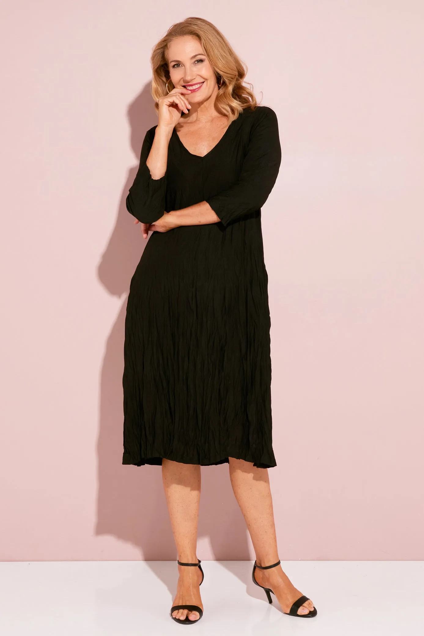 Sleeved Stella Dress - Black