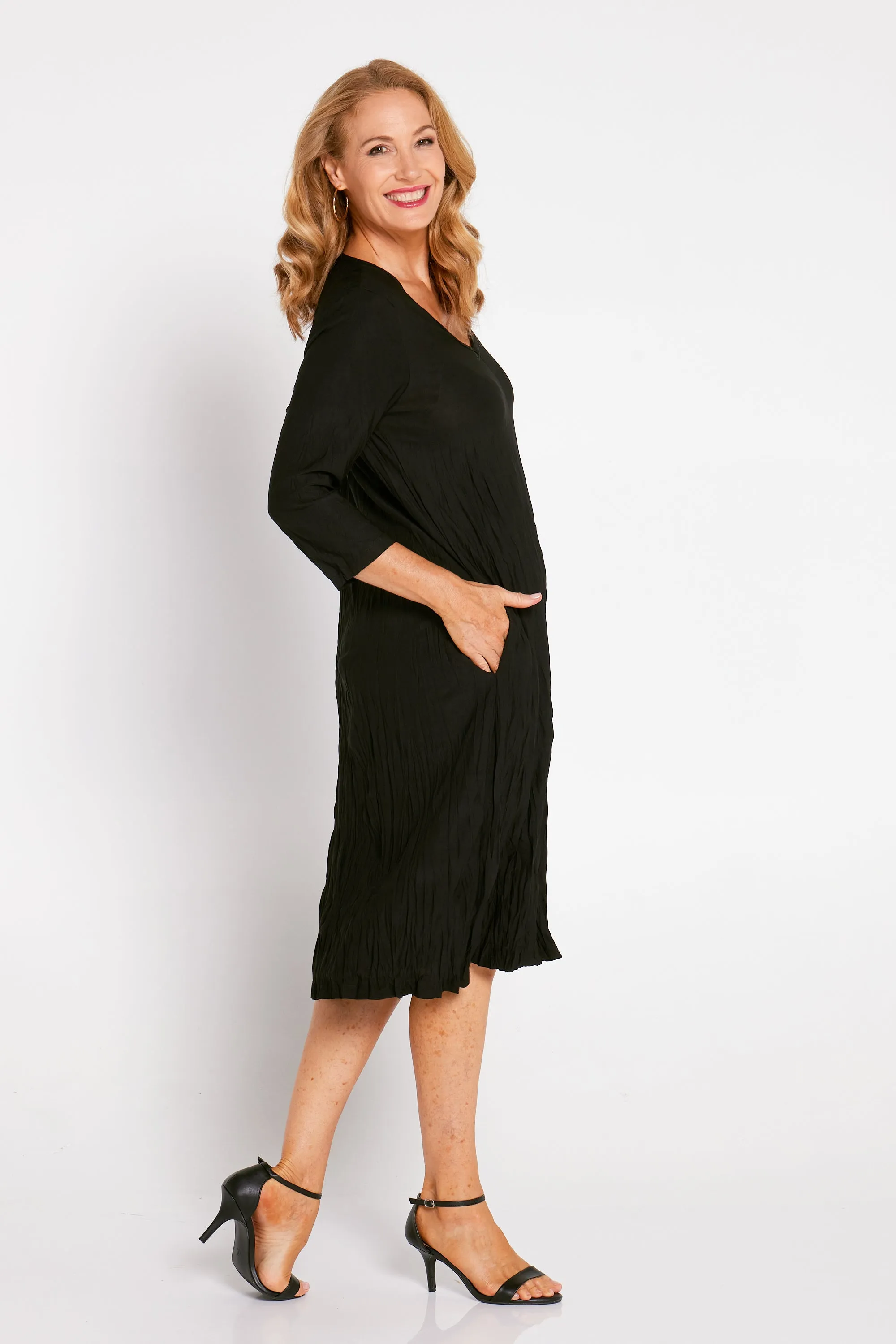 Sleeved Stella Dress - Black