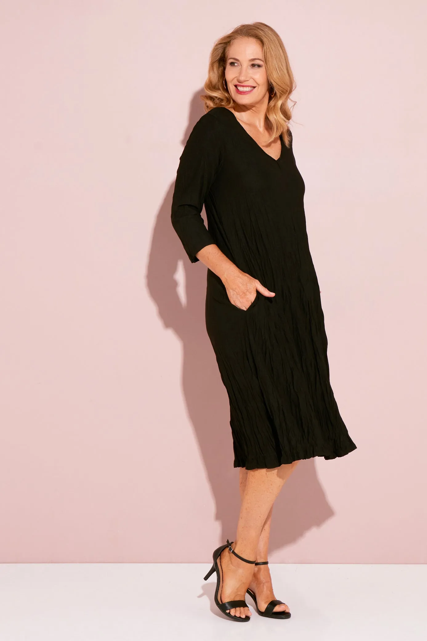 Sleeved Stella Dress - Black