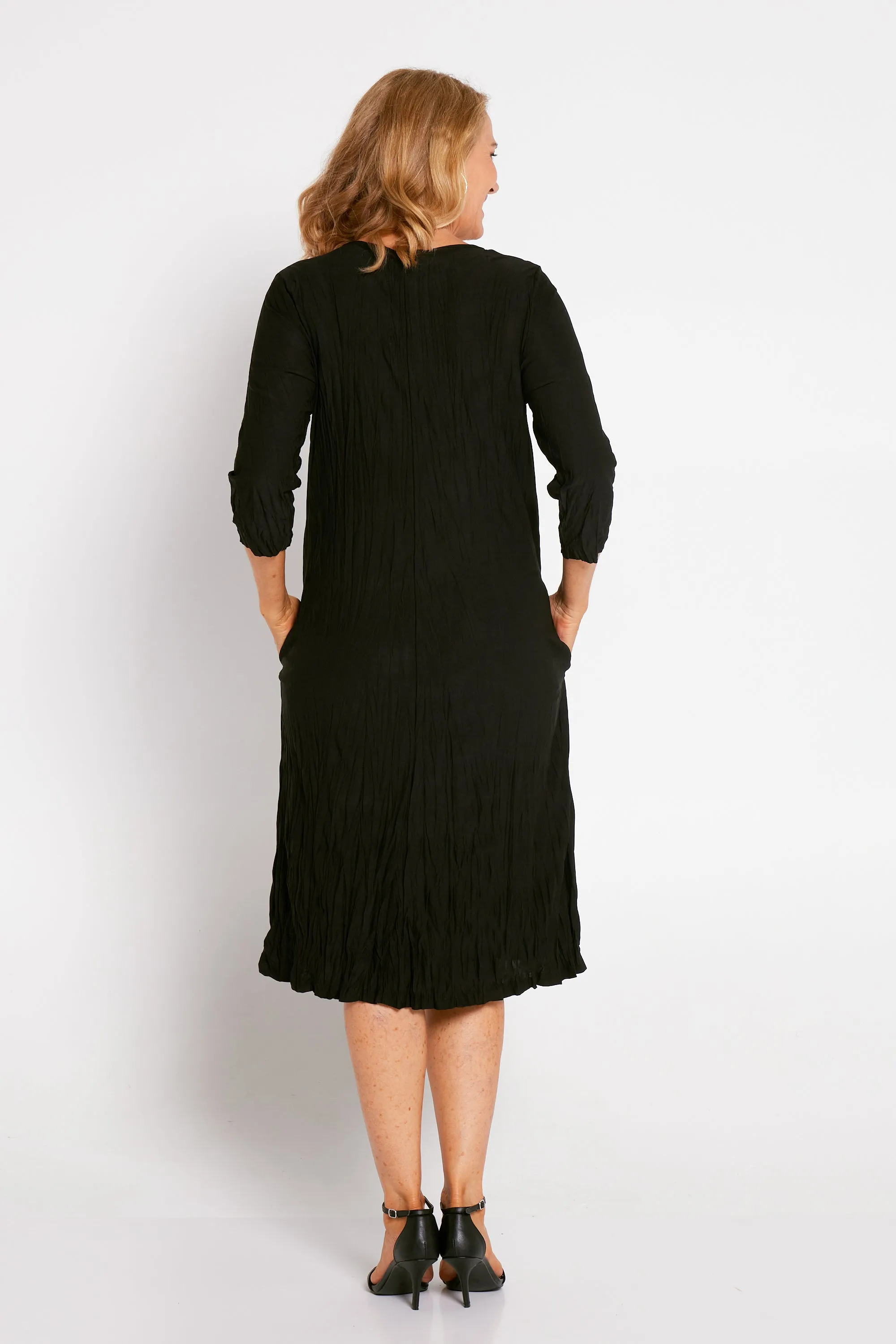 Sleeved Stella Dress - Black