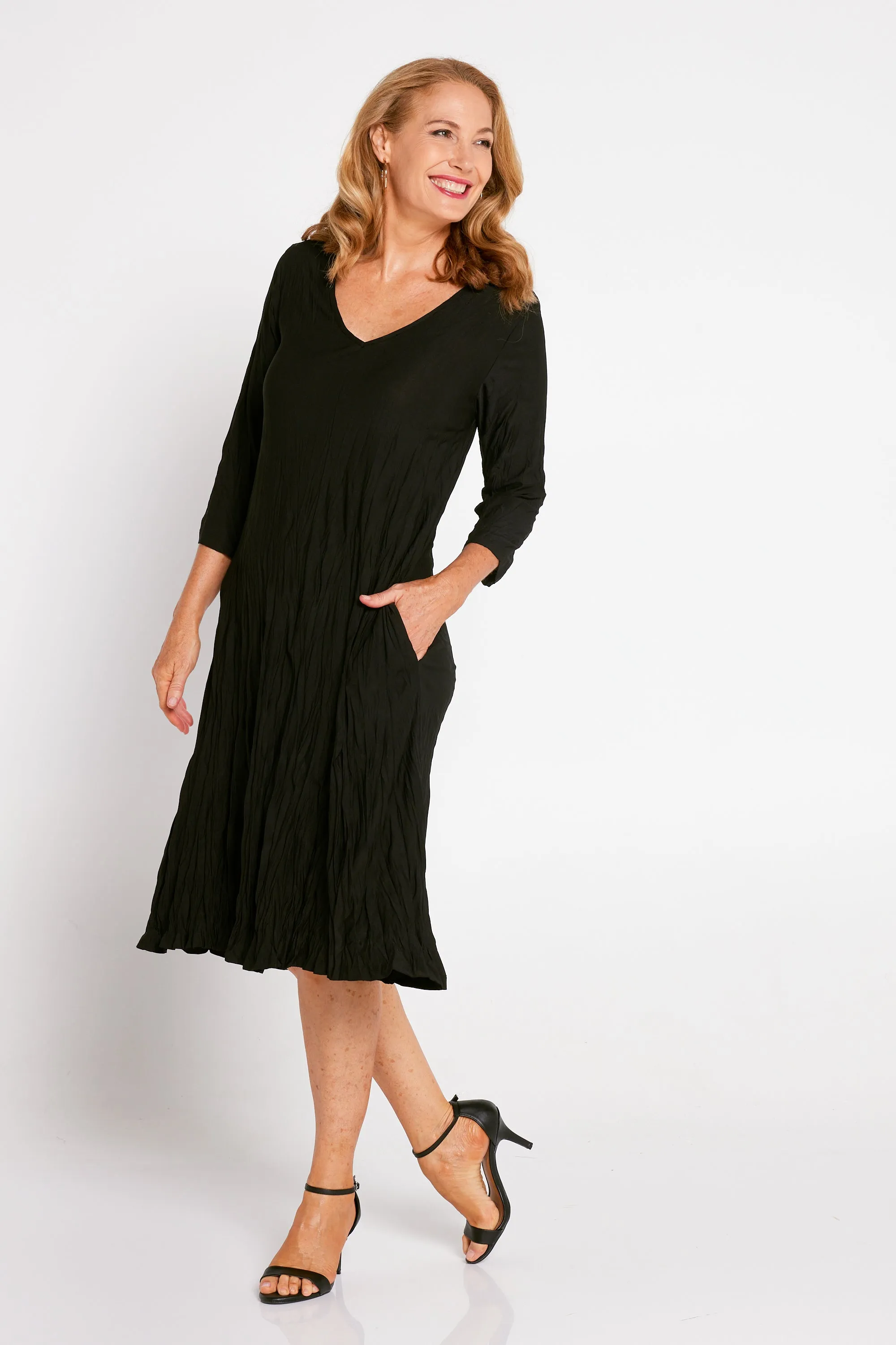 Sleeved Stella Dress - Black