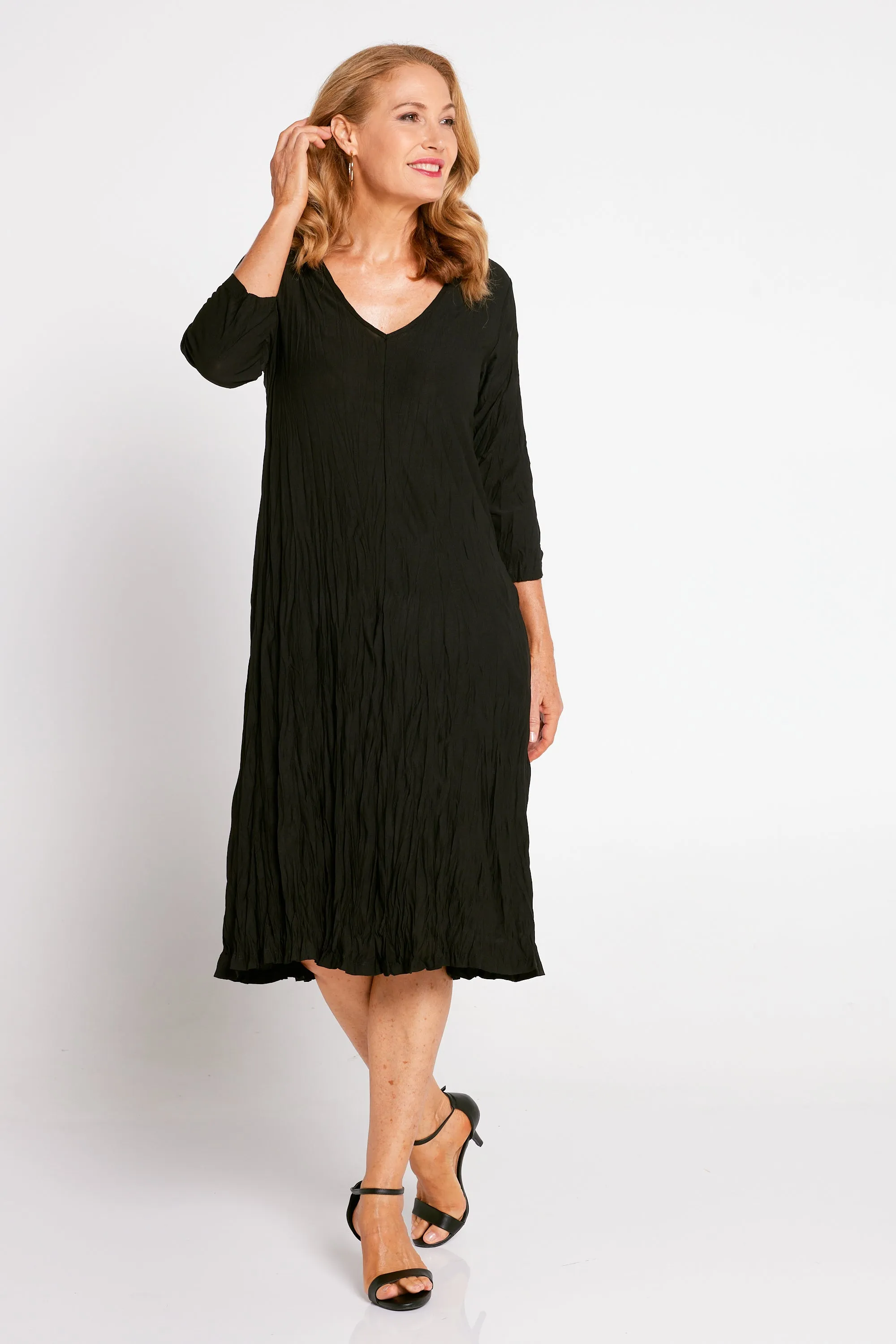 Sleeved Stella Dress - Black