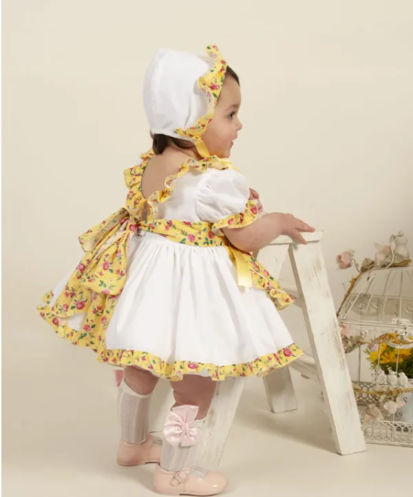 Sonata White and Yellow Dress