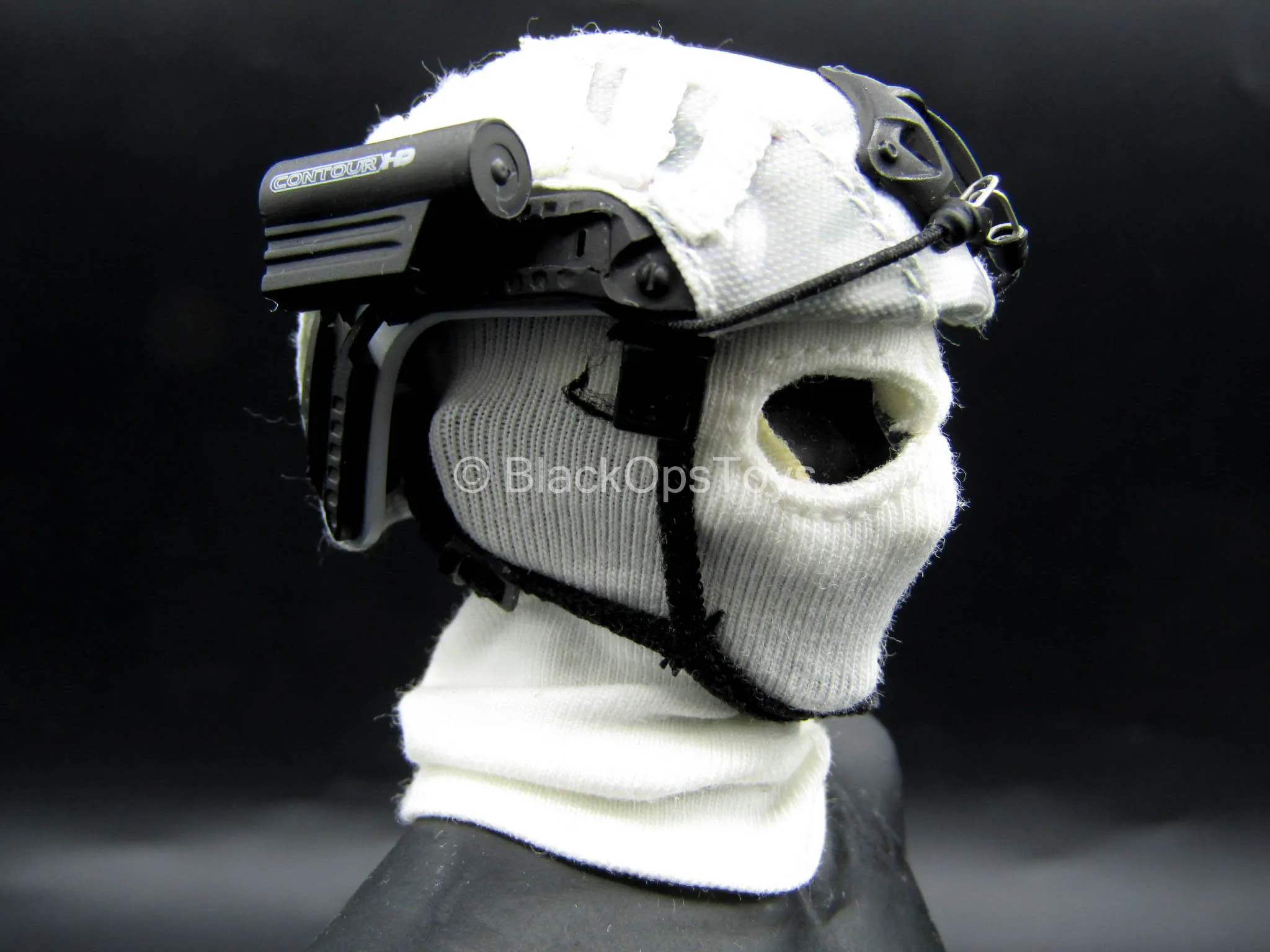 Special Forces Snow Field Op. - Winter Camo Helmet w/Balaclava & Headset