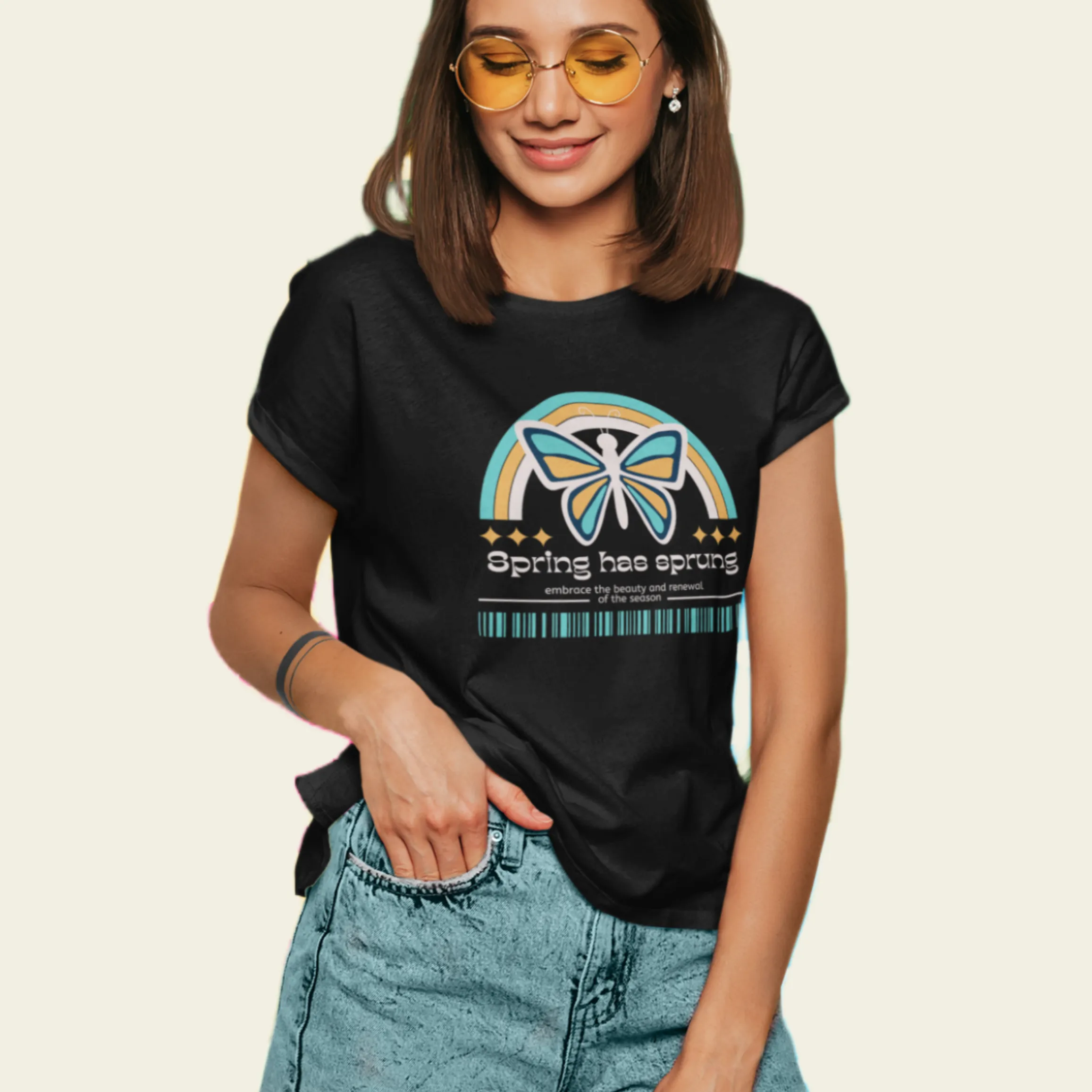 Spring Vibes T Shirt for Women D21