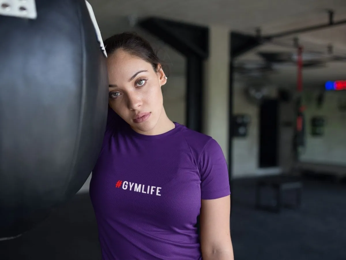 Stylish T shirts for women '#GYMLIFE' Design