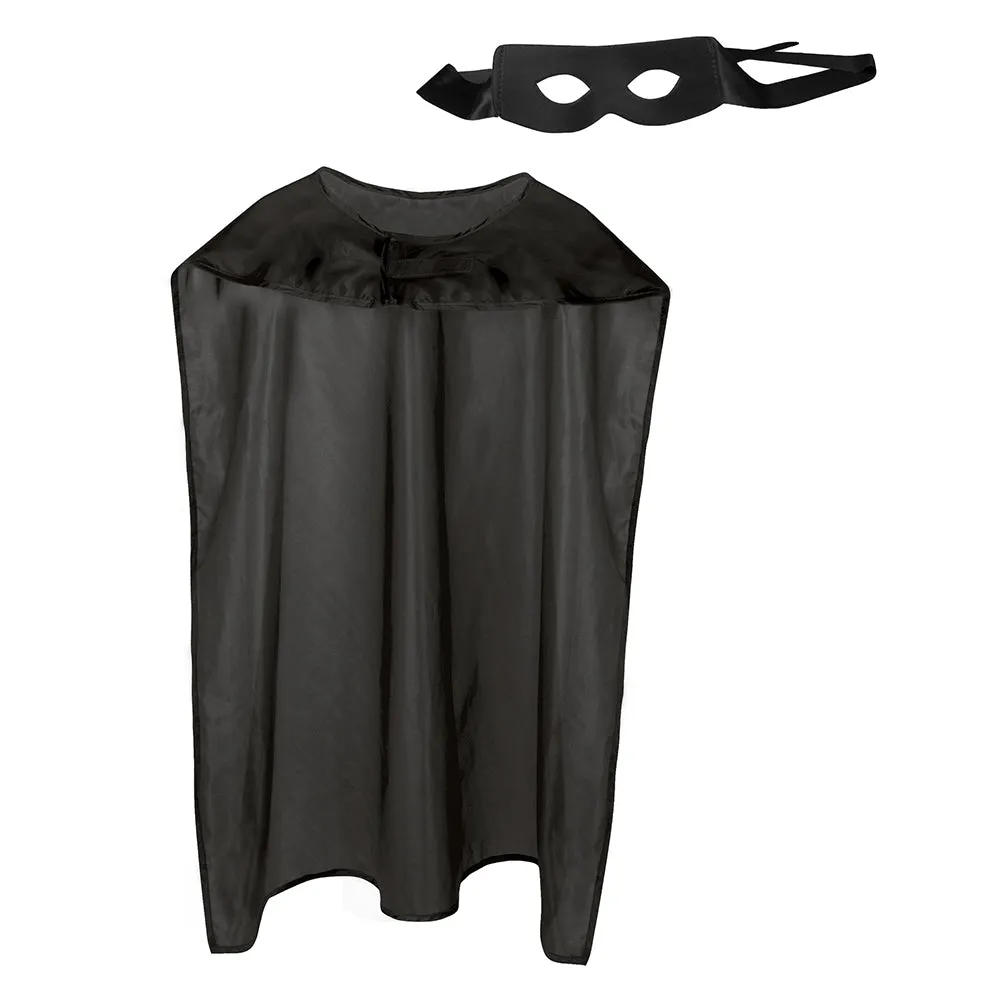 Superhero Set Cape und Maske Schwarz