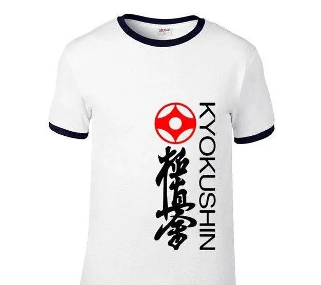 T Shirt Kyokushin kai  writting kyokushin, kanji and kanku