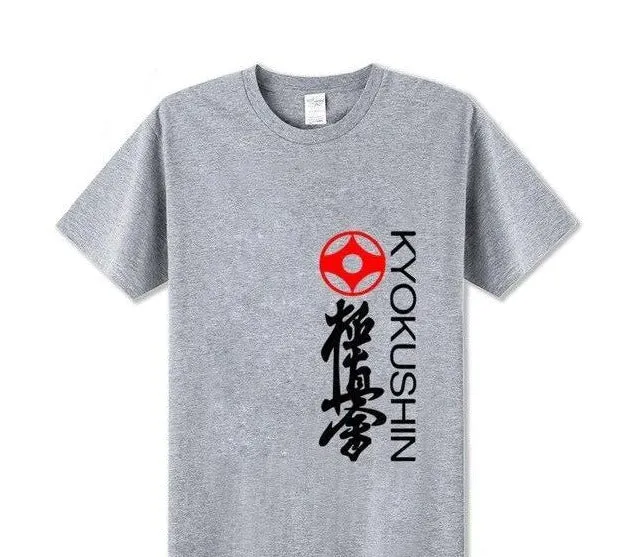 T Shirt Kyokushin kai  writting kyokushin, kanji and kanku