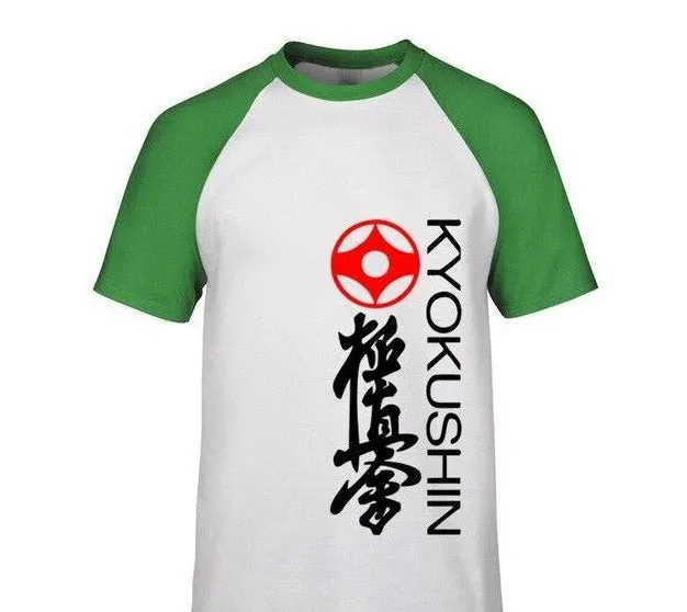 T Shirt Kyokushin kai  writting kyokushin, kanji and kanku