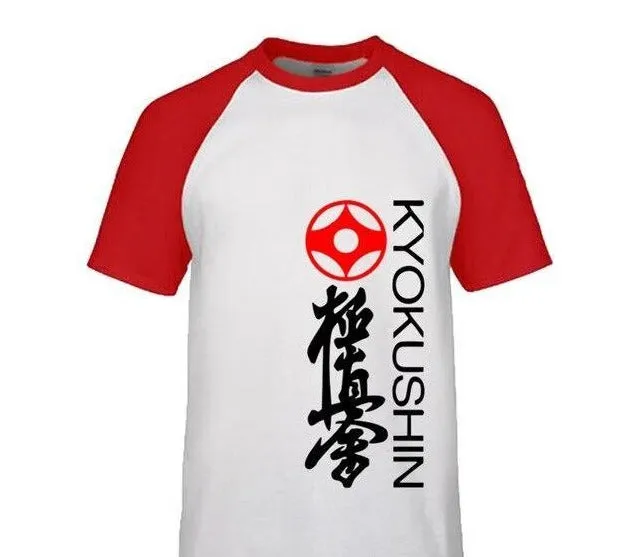 T Shirt Kyokushin kai  writting kyokushin, kanji and kanku