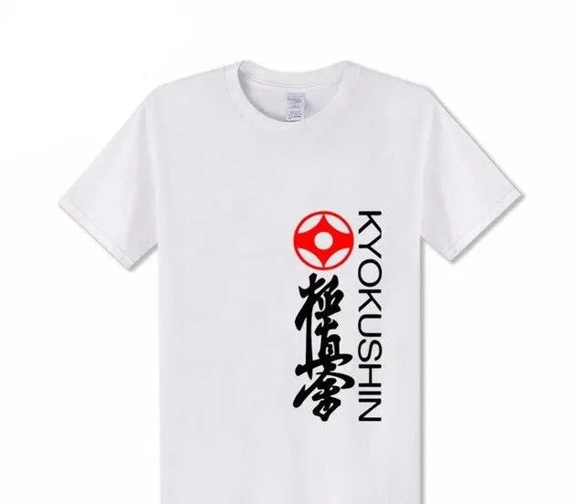 T Shirt Kyokushin kai  writting kyokushin, kanji and kanku