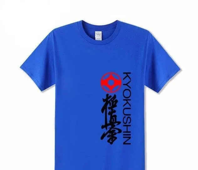 T Shirt Kyokushin kai  writting kyokushin, kanji and kanku