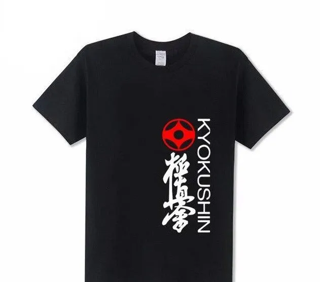 T Shirt Kyokushin kai  writting kyokushin, kanji and kanku