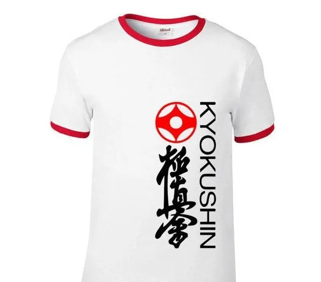 T Shirt Kyokushin kai  writting kyokushin, kanji and kanku