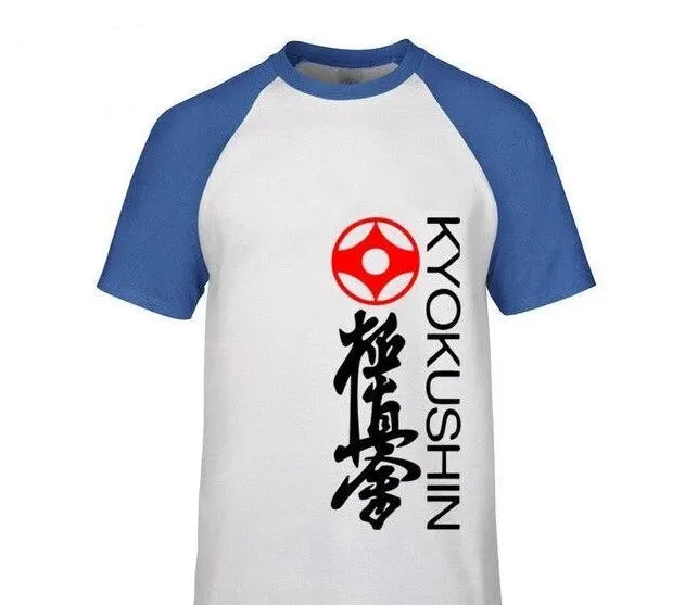 T Shirt Kyokushin kai  writting kyokushin, kanji and kanku