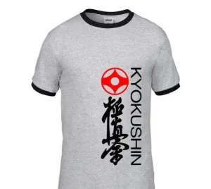 T Shirt Kyokushin kai  writting kyokushin, kanji and kanku