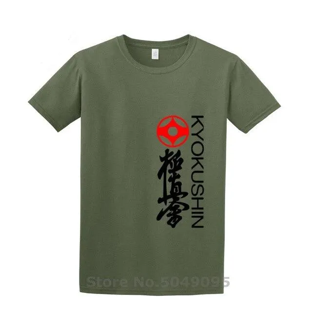 T Shirt Kyokushin kai  writting kyokushin, kanji and kanku