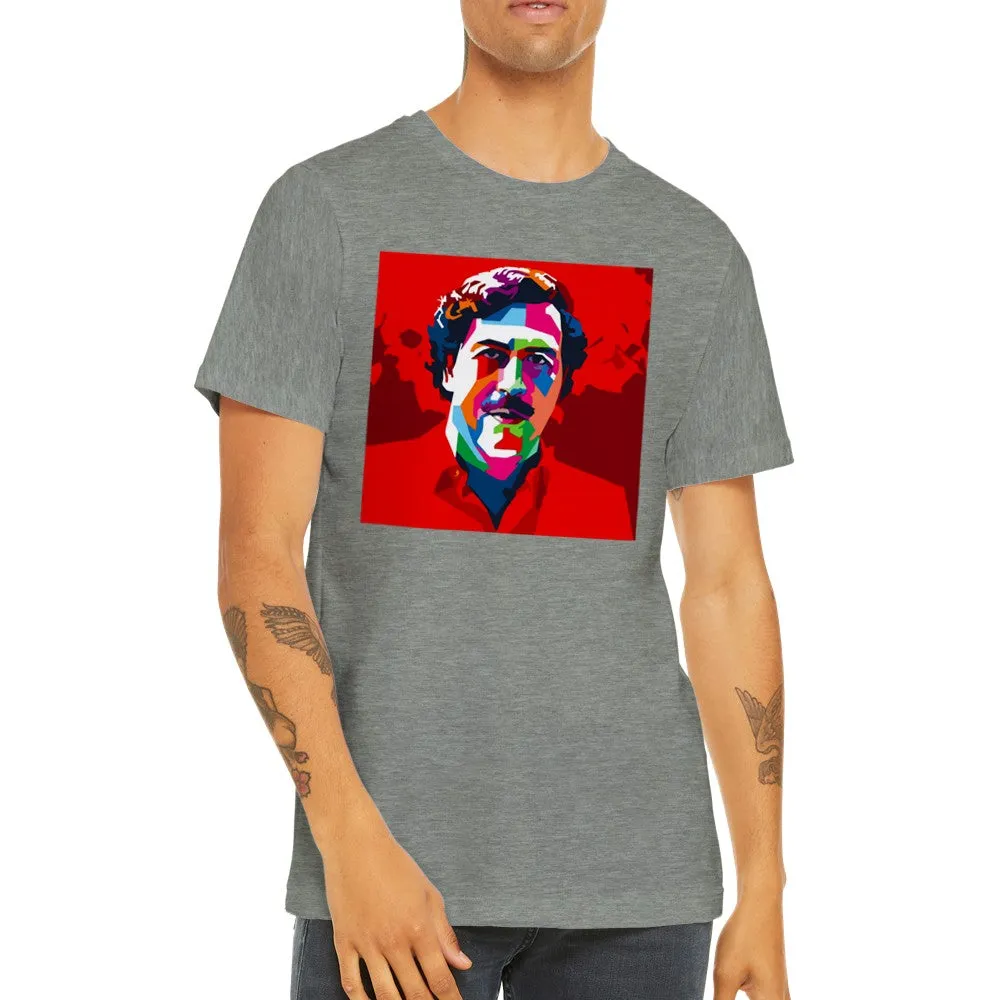 T-shirt Med Print - Escobar Artwork - Retro Red Escobar Premium Unisex T-shirt