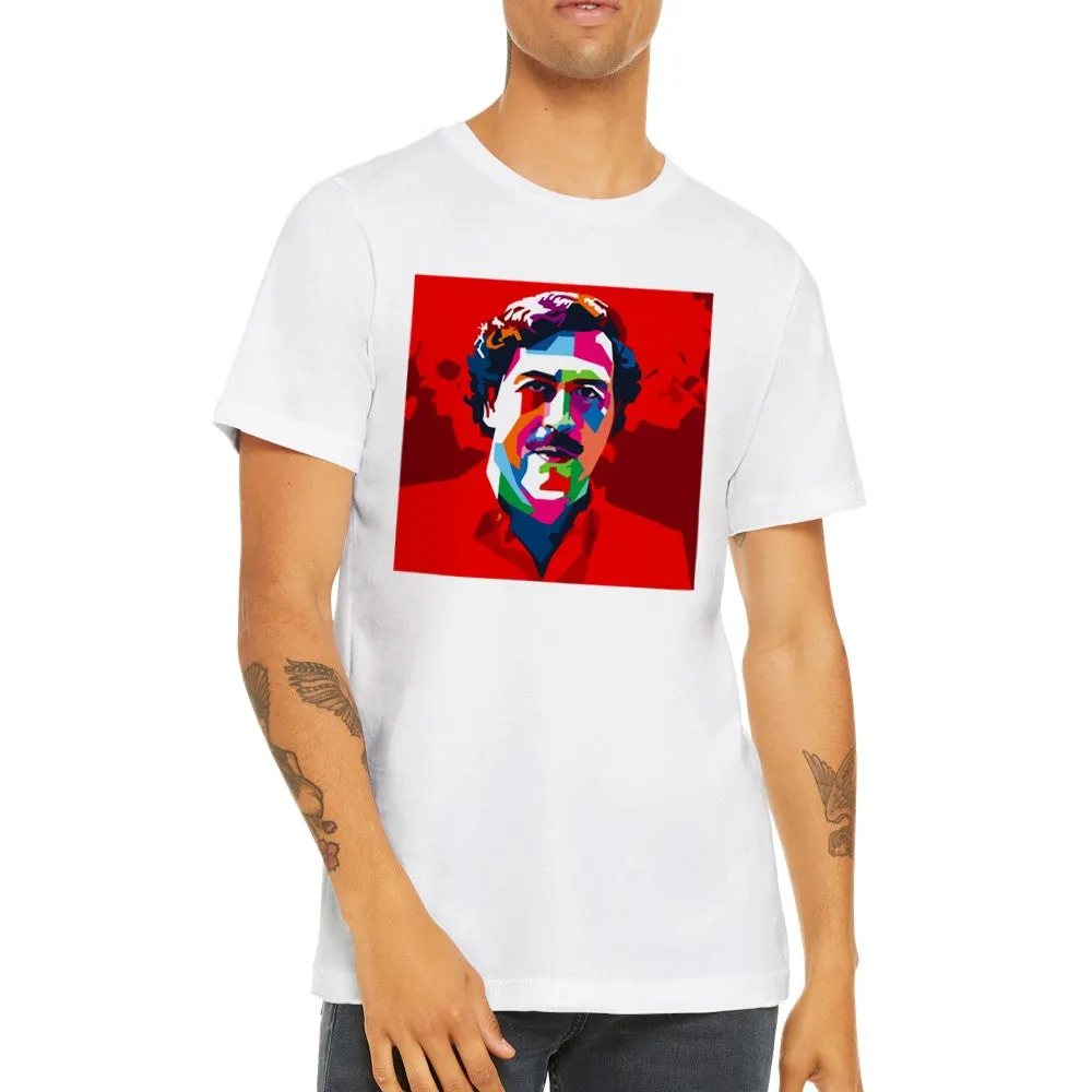 T-shirt Med Print - Escobar Artwork - Retro Red Escobar Premium Unisex T-shirt