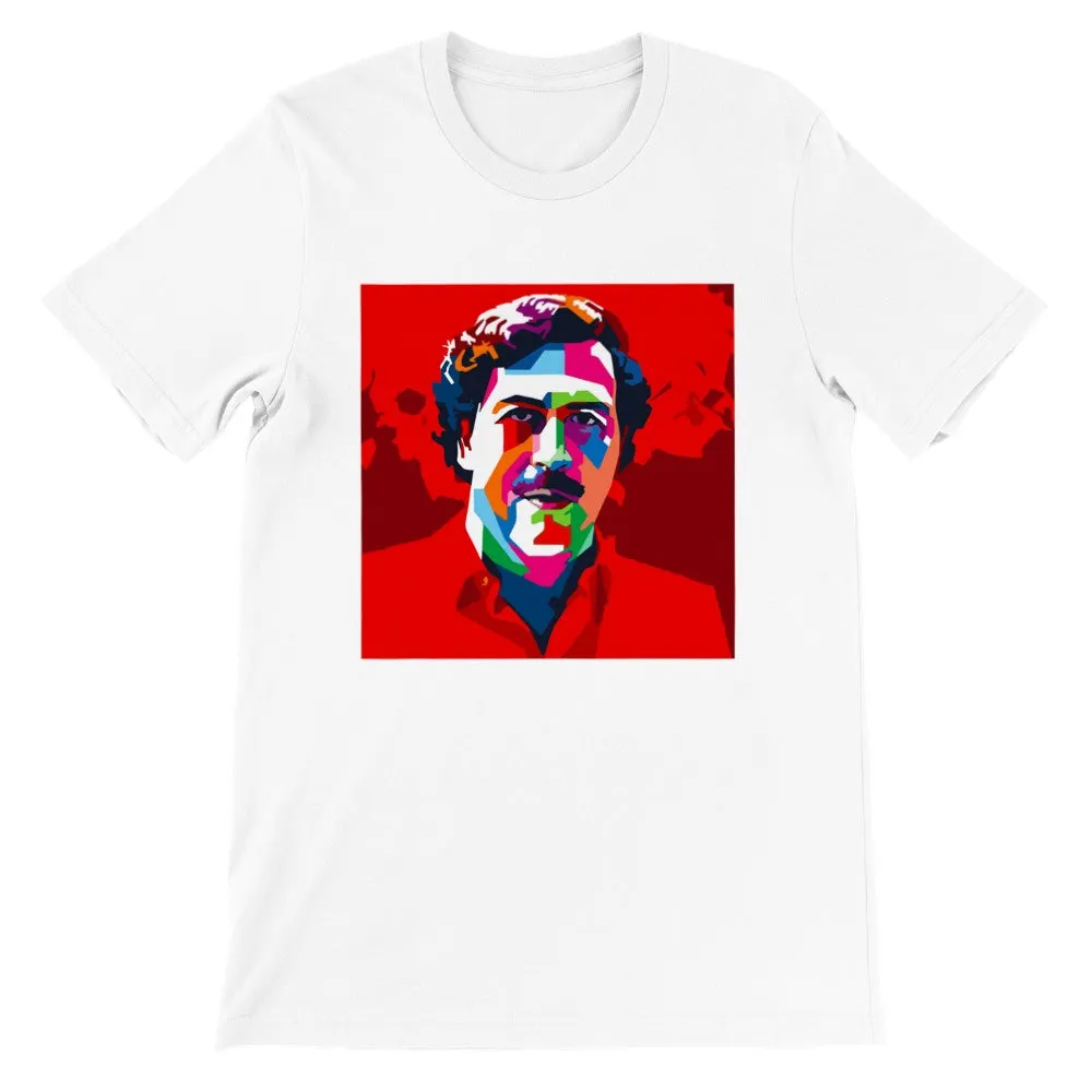 T-shirt Med Print - Escobar Artwork - Retro Red Escobar Premium Unisex T-shirt