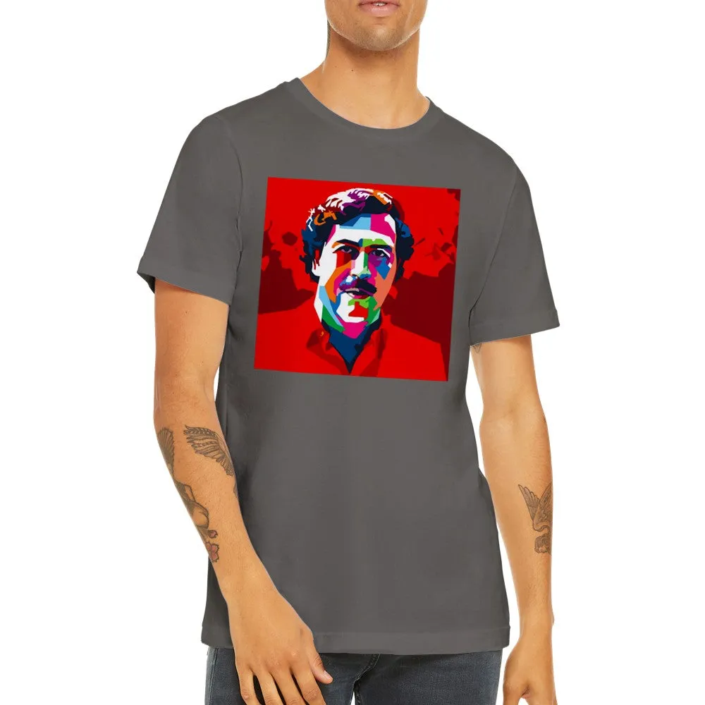 T-shirt Med Print - Escobar Artwork - Retro Red Escobar Premium Unisex T-shirt