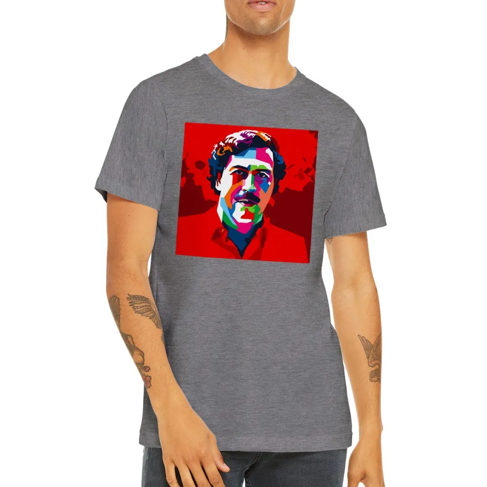 T-shirt Med Print - Escobar Artwork - Retro Red Escobar Premium Unisex T-shirt