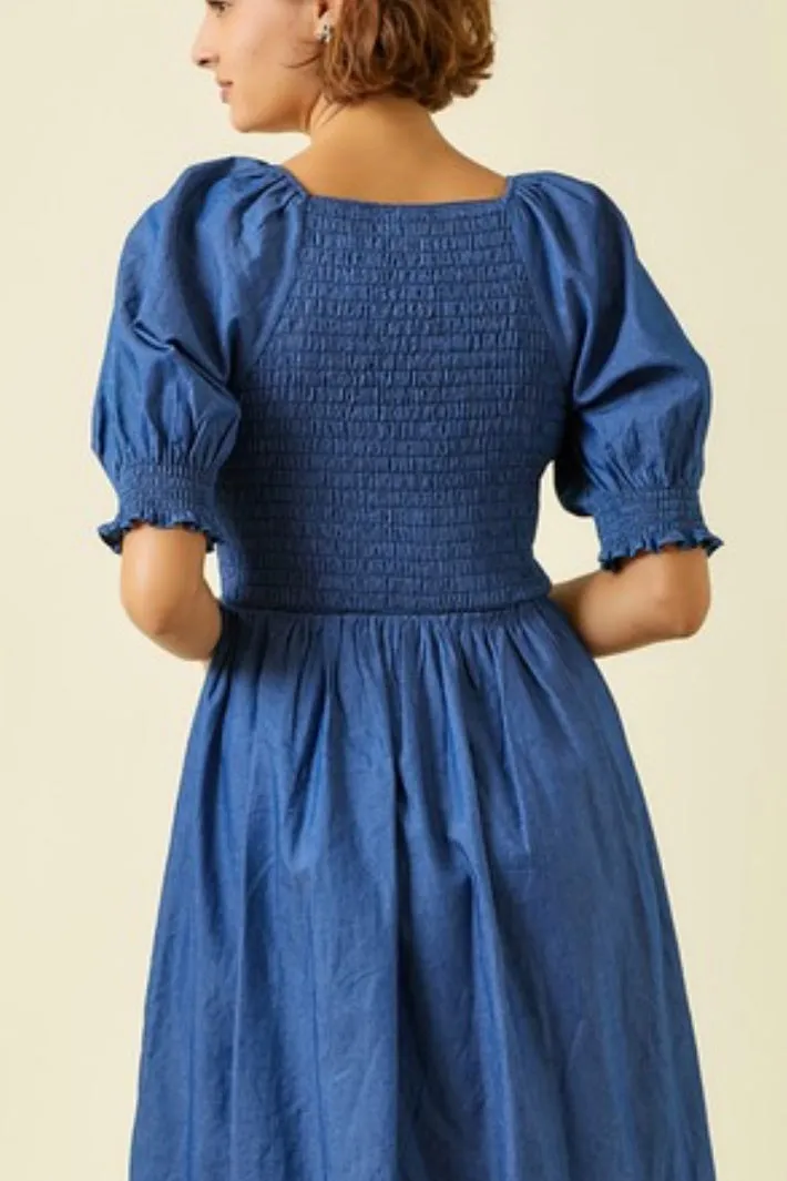 Tanya Denim Midi Dress