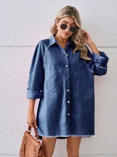 TEEK - Raw Hem Denim Dress