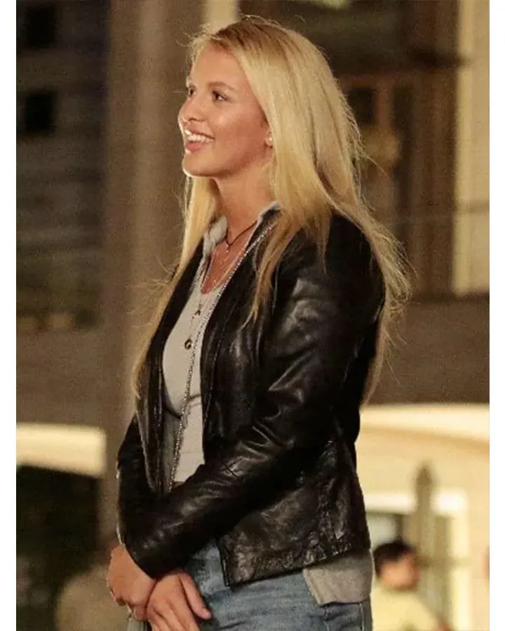 The Fosters Angeline Appel Real Leather Jacket