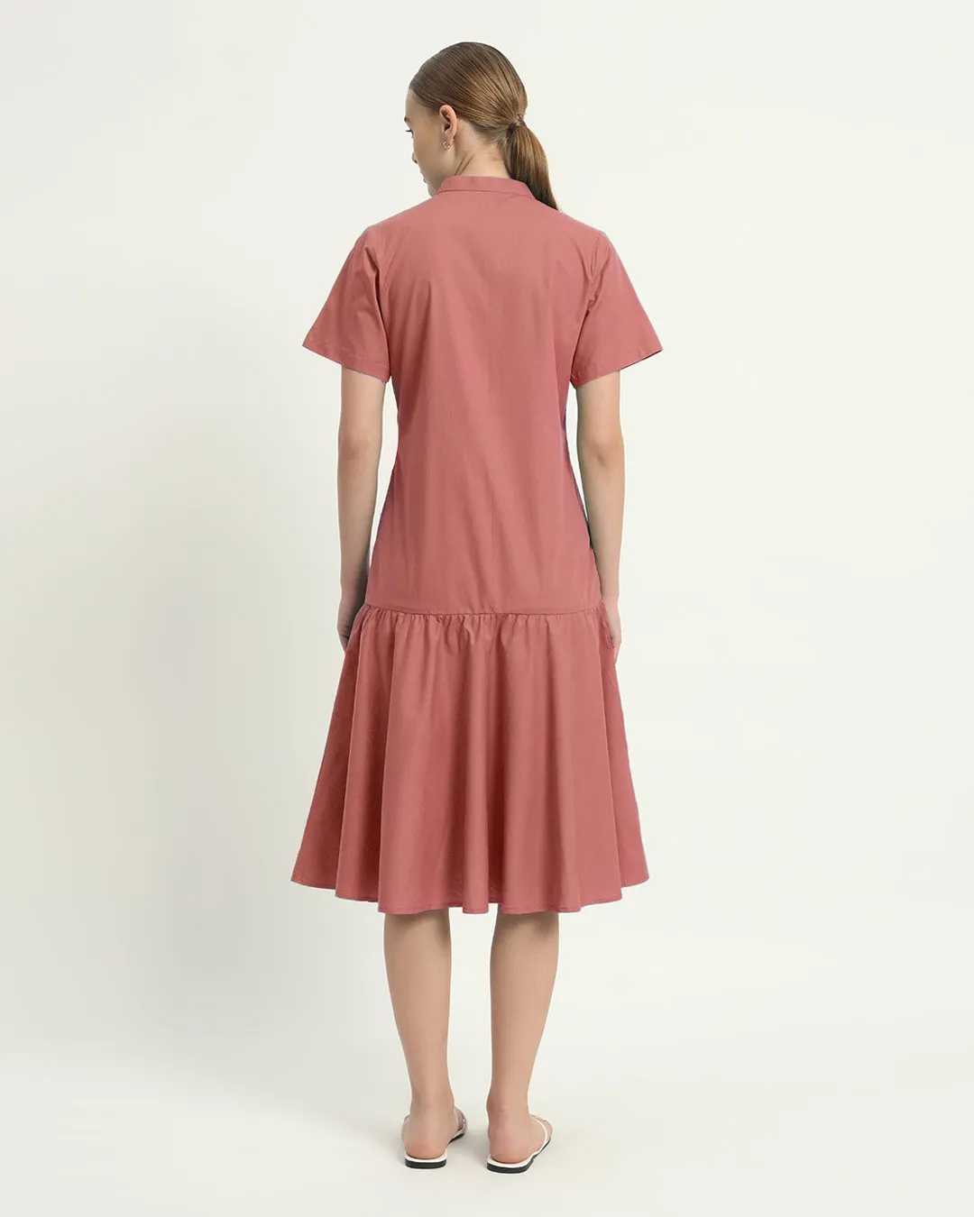 The Melrose  Ivory Pink Cotton Dress