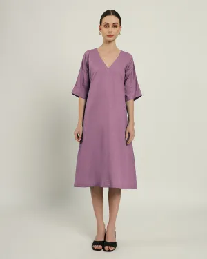 The Mildura Purple Swirl Cotton Dress