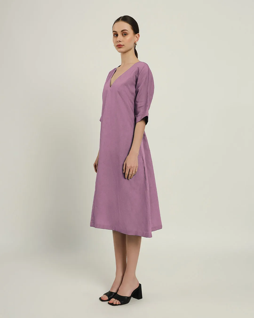 The Mildura Purple Swirl Cotton Dress