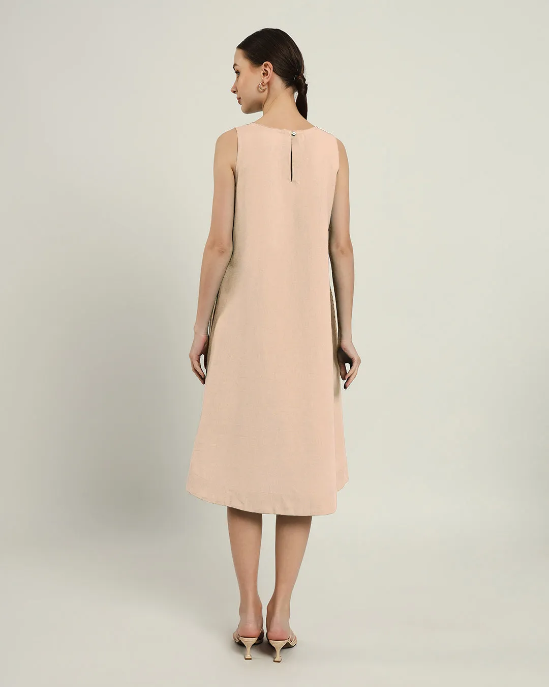 The Odesa Daisy Bisque Linen Dress