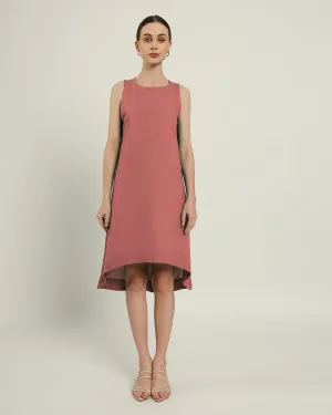 The Odesa Ivory Pink Cotton Dress